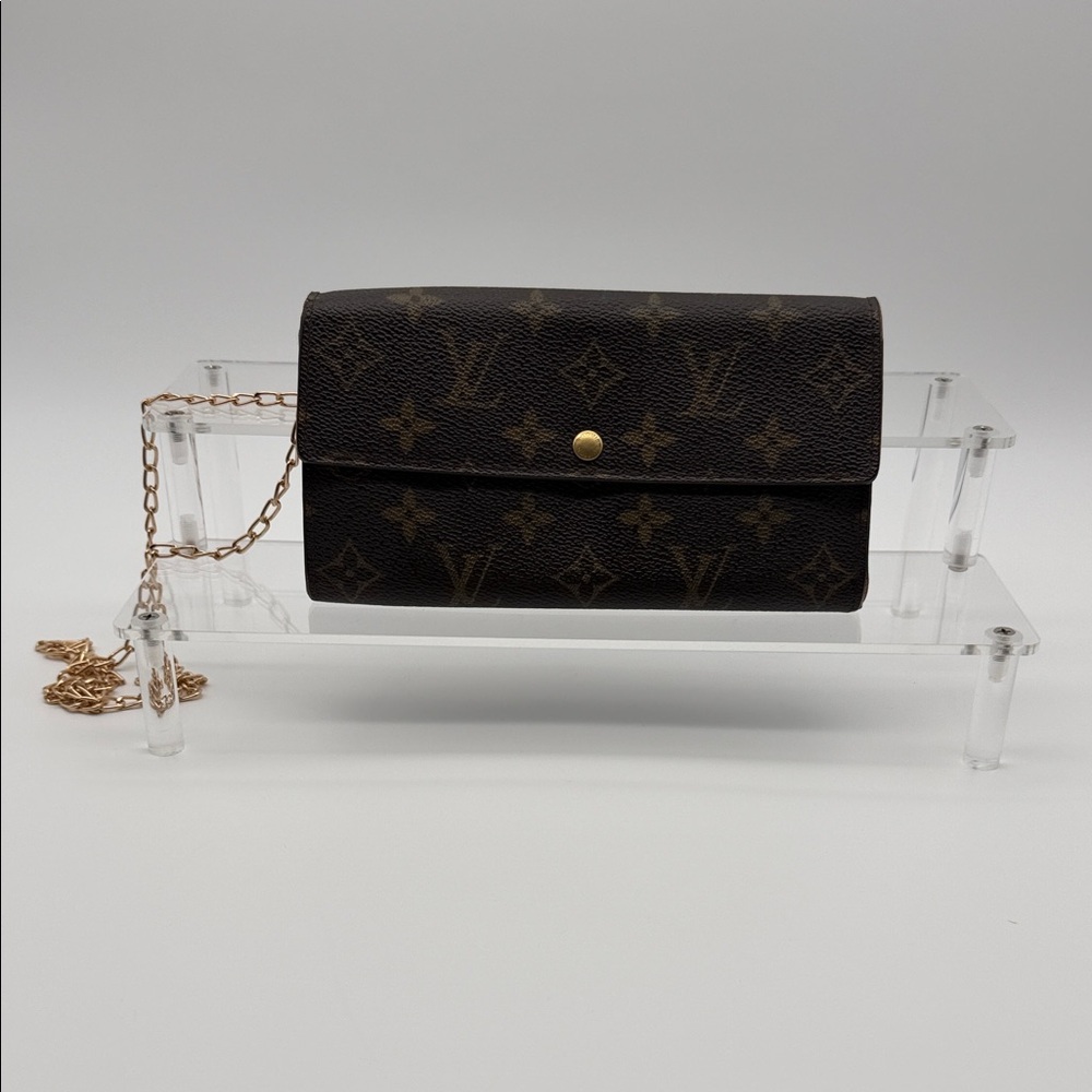Authentic Louis Vuitton Sarah Long Wallet on Chain